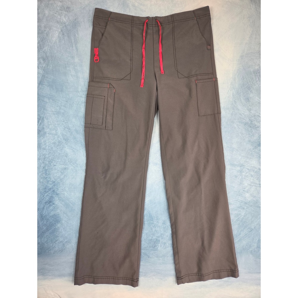 Carhartt Cross-Flex Women's Scrub Pants M Gray Pewter Boot Cut Cargo C52110